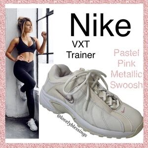 Nike Vintage Y2K Athletic Shoes VXT Cross Trainer White Pink Metallic Size 9.5